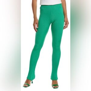 Good American Summer Green Ribbed Leggings Size 3/4 New Without Tags